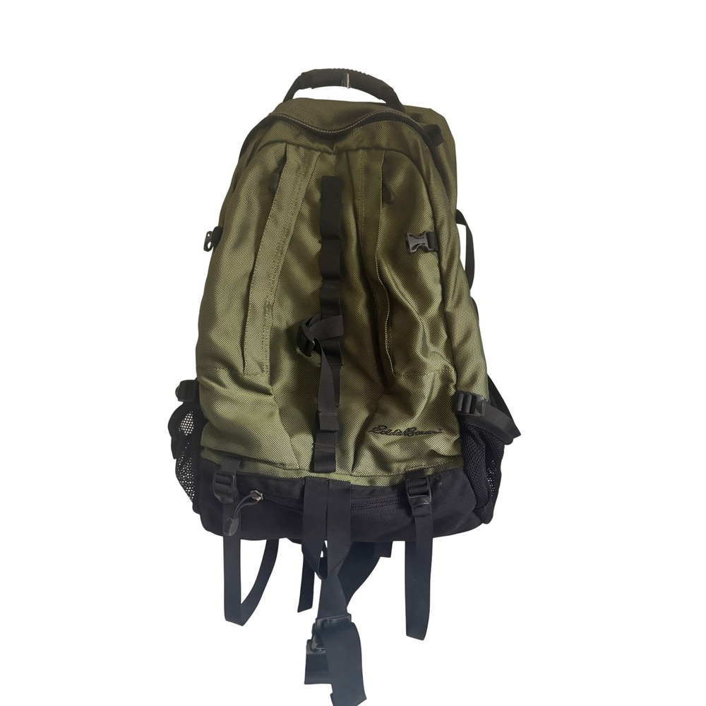 NEW Eddie Bauer Olive Green Black Technical Hiking Backpacking Backpack